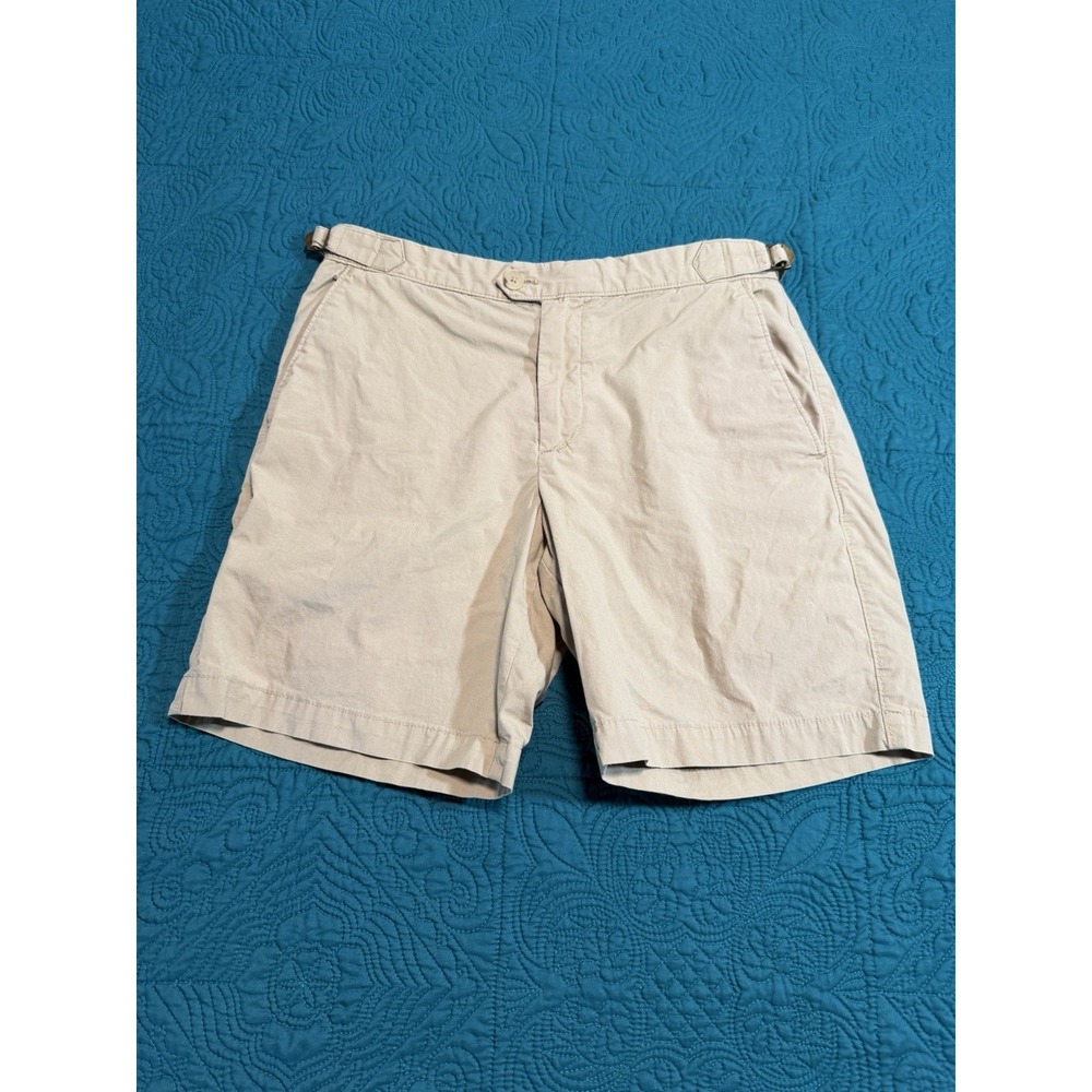 Banana Republic Maverick 8.5" Shorts Men's Size 32 Tan Adjustable Waist Casual